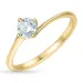 lab grown diamant ring in 9 karaat goud 0,30 ct