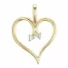 hart lab grown diamant hanger in 9 caraat goud 0,04 ct