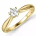 0,20 ct lab grown diamant solitaire ring in 9 karaat goud 0,20 ct