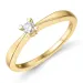 0,10 ct lab grown diamant solitaire ring in 9 karaat goud 0,10 ct