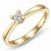 0,10 ct lab grown diamant solitaire ring in 9 karaat goud 0,10 ct