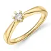 0,10 ct lab grown diamant solitaire ring in 9 karaat goud 0,10 ct