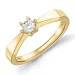 0,20 ct lab grown diamant ring in 9 karaat goud 0,20 ct