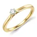 0,10 ct lab grown diamant solitaire ring in 9 karaat goud 0,10 ct