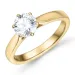 1,00 ct lab grown diamant solitaire ring in 9 karaat goud 1,0 ct
