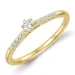 lab grown diamant ring in 9 karaat goud 0,10 ct 0,09 ct