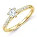 lab grown diamant ring in 9 karaat goud 0,40 ct 0,14 ct