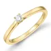 0,10 ct lab grown diamant solitaire ring in 9 karaat goud 0,10 ct