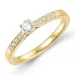 lab grown diamant ring in 9 karaat goud 0,20 ct 0,09 ct
