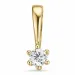 0,05 ct lab grown diamant solitaire hanger in 9 caraat goud 0,05 ct