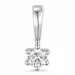 0,10 ct lab grown diamant solitaire hanger in 9 caraat witgoud 0,10 ct