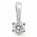 0,20 ct lab grown diamant solitaire hanger in 9 caraat witgoud 0,20 ct