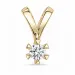 0,20 ct lab grown diamant hanger in 9 caraat goud 0,20 ct
