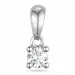 0,10 ct lab grown diamant solitaire hanger in 9 caraat witgoud 0,10 ct