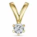 0,20 ct lab grown diamant solitaire hanger in 9 caraat goud 0,20 ct
