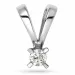 0,10 ct lab grown diamant solitaire hanger in 9 caraat witgoud 0,10 ct