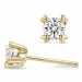2 x 0,20 ct lab grown diamant solitaire oorbel in 9 karaat goud met lab grown diamant 