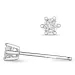 2 x 0,10 ct lab grown diamant solitaire oorbel in 9 karaat witgoud met lab grown diamant 