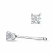 2 x 0,10 ct lab grown diamant solitaire oorbel in 9 karaat witgoud met lab grown diamant 