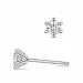 2 x 0,10 ct lab grown diamant solitaire oorbel in 9 karaat witgoud met lab grown diamant 