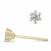 2 x 0,11 ct lab grown diamant solitaire oorbel in 9 karaat goud met lab grown diamant 
