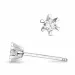 2 x 0,10 ct lab grown diamant solitaire oorbel in 9 karaat witgoud met lab grown diamant 