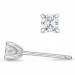 2 x 0,20 ct lab grown diamant solitaire oorbel in 9 karaat witgoud met lab grown diamant 