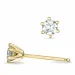 2 x 0,16 ct lab grown diamant solitaire oorbel in 9 karaat goud met lab grown diamant 