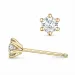 2 x 0,20 ct lab grown diamant solitaire oorbel in 9 karaat goud met lab grown diamant 