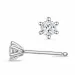2 x 0,20 ct lab grown diamant solitaire oorbel in 9 karaat witgoud met lab grown diamant 