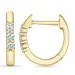 12 mm creool in 9 karaat goud met lab grown diamant 