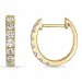 14 mm creool in 9 karaat goud met lab grown diamant 
