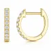 13 mm creool in 9 karaat goud met lab grown diamant 