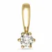 0,10 ct lab grown diamant solitaire hanger in 9 caraat goud 0,10 ct