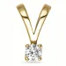0,10 ct lab grown diamant solitaire hanger in 9 caraat goud 0,10 ct