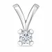 0,20 ct lab grown diamant solitaire hanger in 9 caraat witgoud 0,20 ct