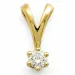 0,20 ct lab grown diamant solitaire hanger in 9 caraat goud 0,20 ct