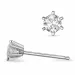 2 x 0,20 ct lab grown diamant solitaire oorbel in 9 karaat witgoud met lab grown diamant 
