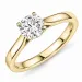 1,00 ct lab grown diamant solitaire ring in 9 karaat goud 1,0 ct
