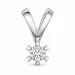 0,20 ct lab grown diamant solitaire hanger in 9 caraat witgoud 0,20 ct