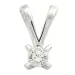 0,20 ct lab grown diamant solitaire hanger in 9 caraat witgoud 0,20 ct