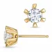 2 x 0,40 ct lab grown diamant oorbellen in 9 karaat goud met lab grown diamant 
