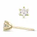 2 x 0,20 ct lab grown diamant solitaire oorbel in 9 karaat goud met lab grown diamant 