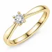 0,30 ct lab grown diamant ring in 14 karaat goud 0,30 ct