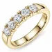lab grown diamant mémoire ring in 14 karaat goud 5 x 0,20 ct