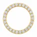 rond lab grown diamant hanger in 14 caraat goud 0,53 ct