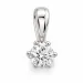 0,30 ct lab grown diamant solitaire hanger in 14 caraat witgoud 0,30 ct