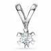 0,30 ct lab grown diamant hanger in 14 caraat witgoud 0,30 ct