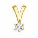 0,40 ct lab grown diamant solitaire hanger in 14 caraat goud 0,40 ct