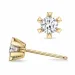 2 x 0,30 ct lab grown diamant solitaire oorbel in 14 karaat goud met lab grown diamant 